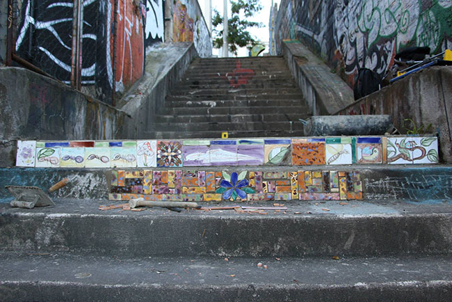 Eliane revitaliza escadaria na Vila Madalena em SP