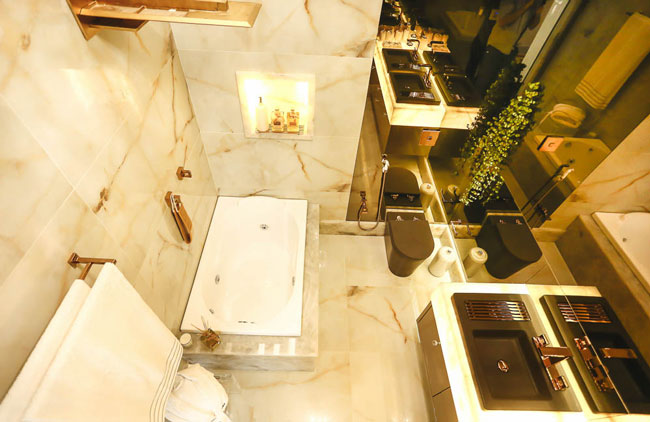 Porcelanato com efeito de mármore surpreende na Casa Cor Bahia