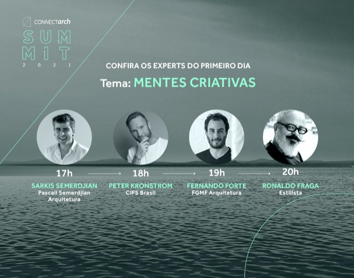 CONNECTARCH SUMMIT: CONHEÇA OS PALESTRANTES DO 1º DIA